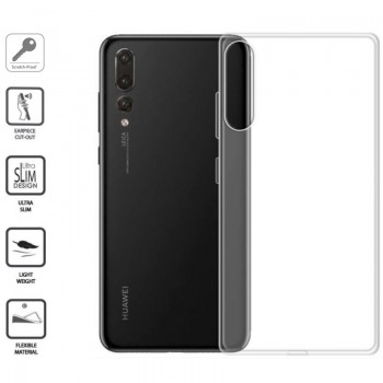 Skaidrus silikoninis dėkliukas 0.6 mm. (Huawei P20) Skaidrus silikoninis dėkliukas 0.6 mm. (Huawei P20)